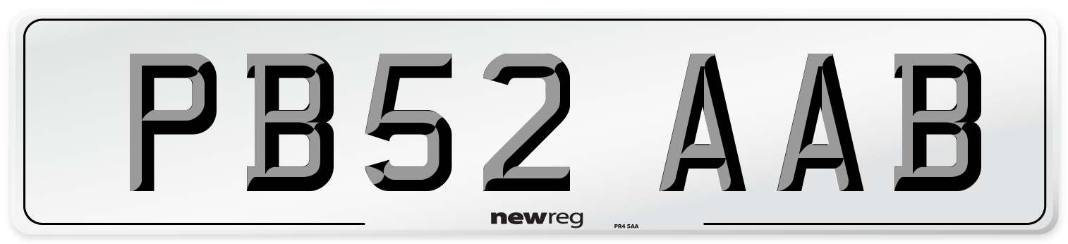 PB52 AAB Number Plate from New Reg